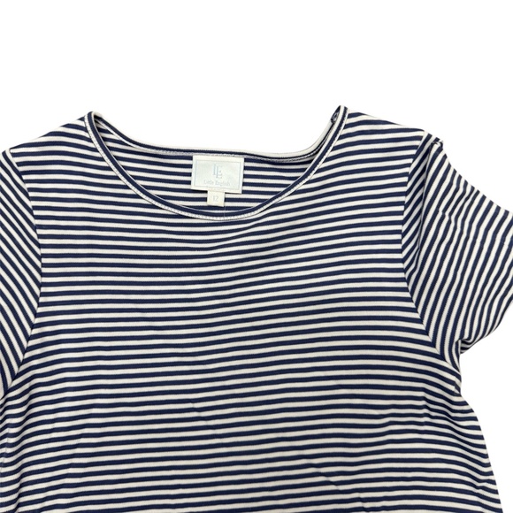 Little English Short Sleeve Navy Stripe T-Shirt Dress - Picture 2 of 2